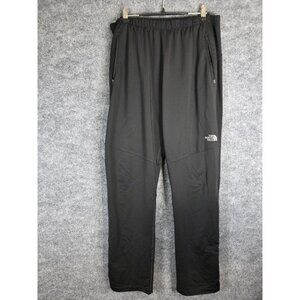 North Face Pants Mens Medium Black Stretch Outdoor Athletic Zip Pockets Damaged